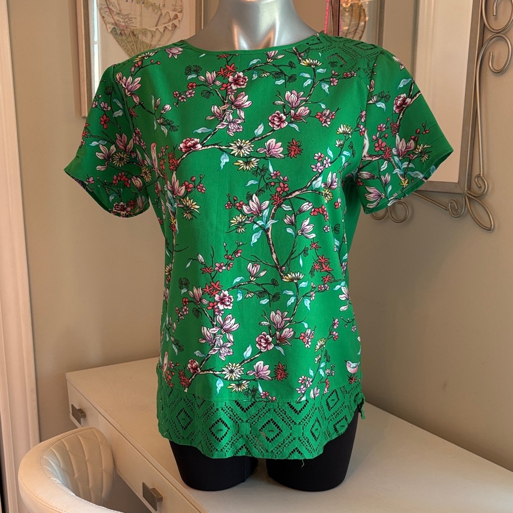 Van Heusen Green Floral Blouse